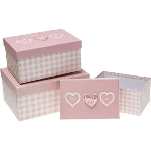 Gift box set TEKA PUG-23282-PR 3 pcs ROZETTE, decorative packaging set
