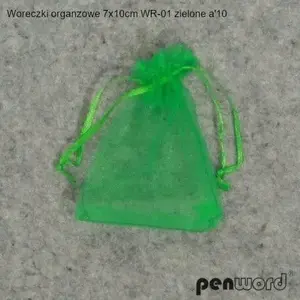 MFP paper organza gift bags green 7×10 cm pack of 10