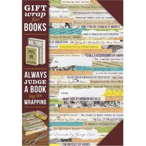 Gift wrap paper IF Reading list — book-themed wrapping paper, single roll (design: Reading list)