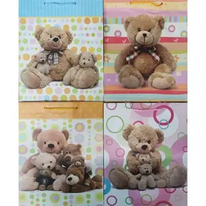 Gift bag Panorama PL-6 decorative laminated set 53 bears