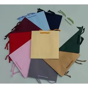 Decorative gift bag MERplus T3 single-color mix, assorted sizes