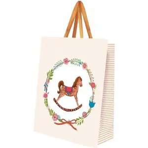 Gift bag Cozywood large decorative with rocking horse motif - Cozywood 293443