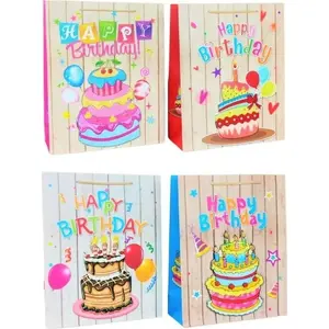 Gift bag w&k 3D glitter model JYWK018 M – paper gift bag with glitter 3D effect