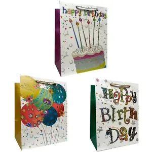 Gift bag Jupiter model M with wide base, mixed designs