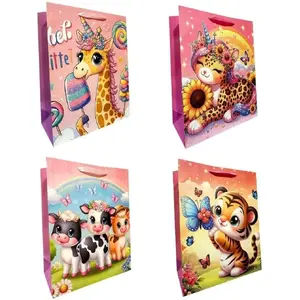 Gift decorative bag Jupiter 18x23x10 cm model JP 2420C — single piece, mixed design