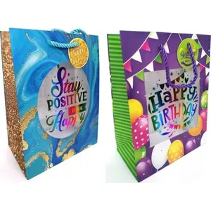 Decorative gift bag with window Fresh S 21279-21280, vertical small