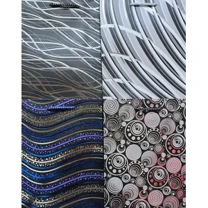 Decorative Gilded Gift Bag Panorama PL-6 Medium LUX set of 58