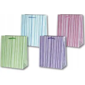 Decorative Laminated Gift Bag Panorama PL-2 small 76 stripes