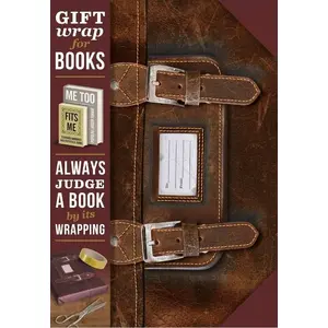 IF Gift wrap Leather satchel book cover — IF 343730, decorative paper sleeve for books