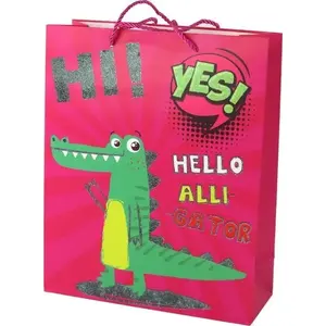 Gift Paper Bag LEANToys 32×26×10 cm — Pink