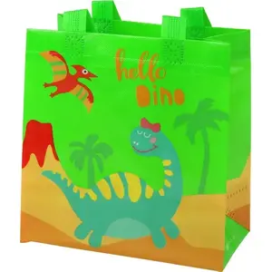 Gift Bag LEANToys Dinosaur Green 23×21.5×11 cm