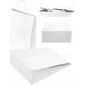 Paper Carry Bag NC Koperty 24 x 10 x 32 cm White — NC Koperty TORBA PAPIEROWA