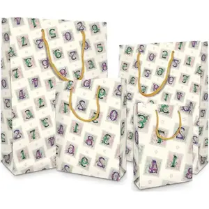 Gift Bag DaVinci Torebka Ozdobna Cyfry Mała 18x22x9 — small decorative paper gift bag 18×22×9 cm