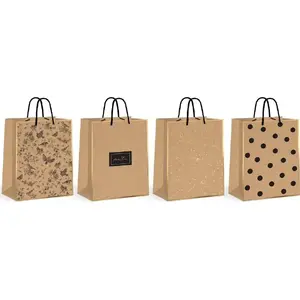 Paper gift bag Interdruk Torba jumbo Kraft Gold — large kraft paper bag, metallic gold finish
