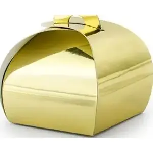 Decorative Gift Box PartyDeco 6×6×5.5 cm, gold, pack of 10