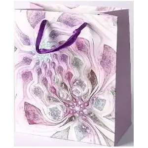 Gift bag WDS Sandomierz S glitter (model 0110-02), small size, decorative handle