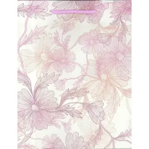 Gift bag WDS Sandomierz M brocade glitter (model 1324-1) — medium size, decorative handle