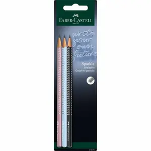 Grafīta zīmuli komplekts TEKA 218470 — 3 gab., dažādas krāsas (melns, zils, rozā)