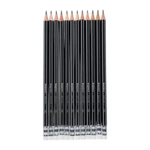 Grafīta zīmulis BRUYNZEEL SAKURA 60211012 — cietība 12B, apaļš, pelēks, iepakojumā 12 gab.
