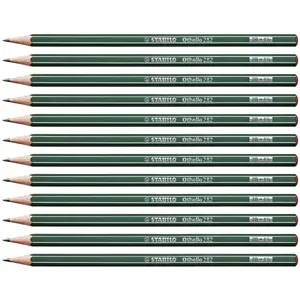 Zīmulis STABILO Othello 2B sešstūra, serdes 3 mm, zaļš, 12 gab. iep.