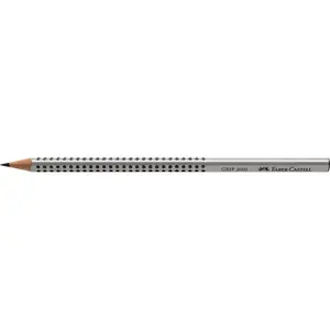 Pildspalva Faber-Castell GRIP 2001 B — pelēka, trīsstūrveida korpuss, mīkstums B, 1 gab.
