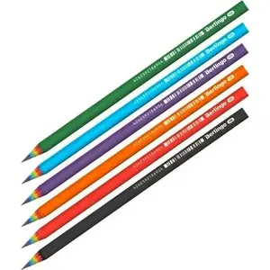 Pencil Berlingo Ołówek Rainbow HB MIX — graphite HB, mixed colors, wooden writing pencil