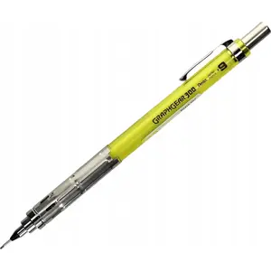 Mehāniskais zīmulis PENTEL GraphGear 300 0,9 mm dzeltena krāsa, metāla satvērējs, ievilcama uzgalis