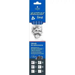 Pencils HB sketching set 6 pcs grades 3B–2H — HB brand