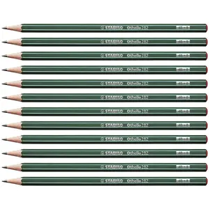 Pildspalvu stienīši Stabilo Othello 4B, 3 mm, sešstūra forma, 12 gab., zaļi