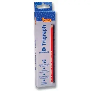 Pencils JOVI triangular HB pack of 12 – model 187161, wooden writing/drawing pencils