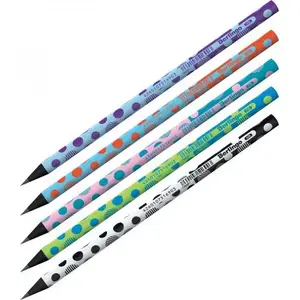Pencil Berlingo Ołówek Dots HB – wooden black barrel, HB lead