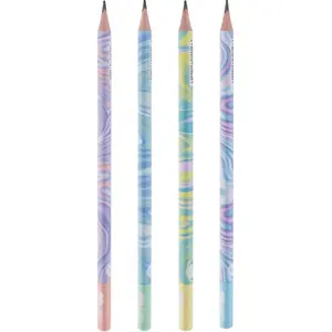 Trīsstūra grafīta zīmulis 2B GDD Pastel HAPPY COLOR — 24 gab.