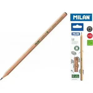 Sešstūra HB zīmuļu komplekts Milan — 12 gab.