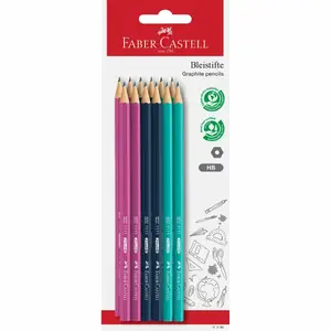 Grafīta zīmuļu komplekts TEKA Faber-Castell 111185 HB — 12 gab., blisterā, FSC, ražots Vācijā