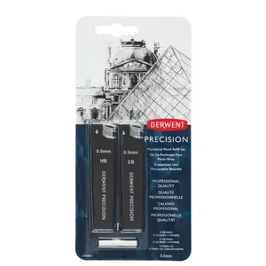 Piepildījumu komplekts Derwent Precision mehāniskajam zīmulim 0,5 mm HB/2B, 30 caurulītes (blisteris)