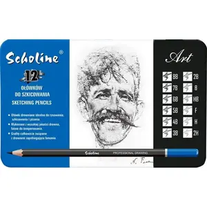 Sketching Pencil Set Titanum 12 pcs range 8B–2H
