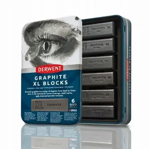 Graphite Blocks set Derwent XL, 6-piece tin — artist graphite blocks