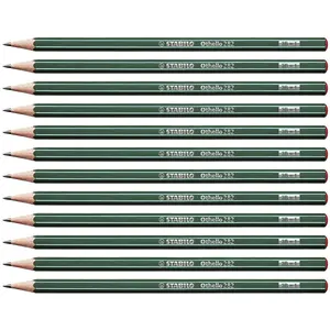 Mīkstā pildspalvas švīka Stabilo Othello 3B, 3 mm, sešstūra, zaļa, komplekts 12 gab.