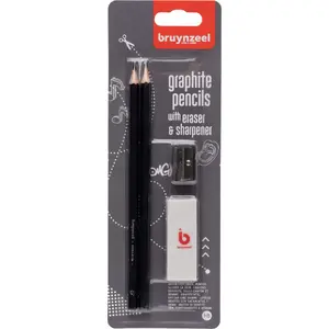 Grafīta zīmuļu komplekts BRUYNZEEL SAKURA ROY-60219004 — 2 HB zīmuļi ar asināmo un dzēšamo gumiju