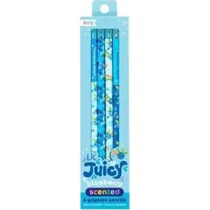 Scented Fruit Gel Pencils Ooly Jagoda (Blueberry) 6 pcs - scented drawing pencils