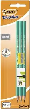 BIC Evolution 650 HB pencil, green, pack of 3 Photo 2