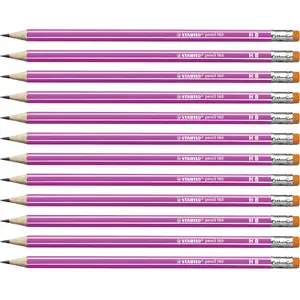 Zīmulis Stabilo 160 HB sešstūrains, grafīts 2.2 mm, iepakojumā 12, rozā