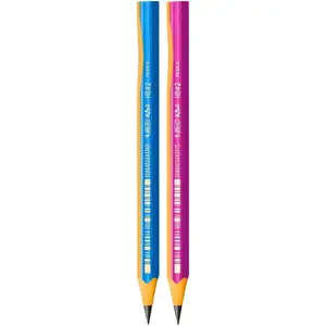 Grafīta zīmuļu komplekts BIC 919262 — 12 gab., korpusi zilā un violetā krāsā