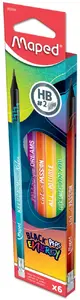 Colour pencils Maped 852000 — set of 6, multicolour, HB, hanging box