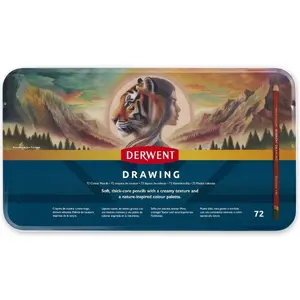 Derwent Drawing pencil set — 72 pencils in metal tin (Derwent Drawing series)