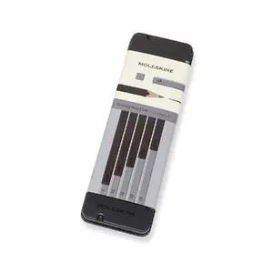 Graphite pencil set Moleskine 710470 with metal gift box — black/silver, single pencil