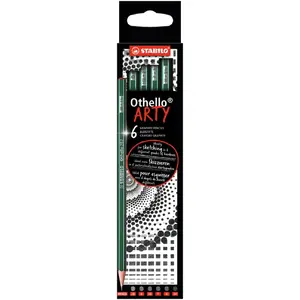 Stabilo Othello ARTY Multi pildspalvas stieņi 3 mm, sešstūra forma, 6 gab., zaļš