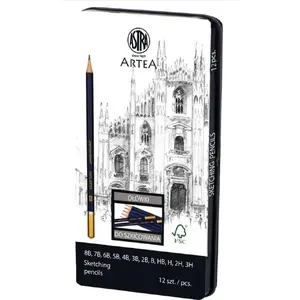Pencil set Astra Artea sketching 12 pieces — drawing pencils set by Astra