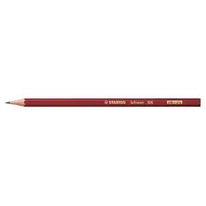Zīmuļs Stabilo Schwan HB, sešstūra sarkans — mina 2,2 mm, 1 gab.
