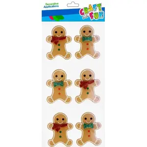 Craft with Fun decorative cookie stickers OZDOBA BN NAKLEJKI CIASTECZKA set of 6